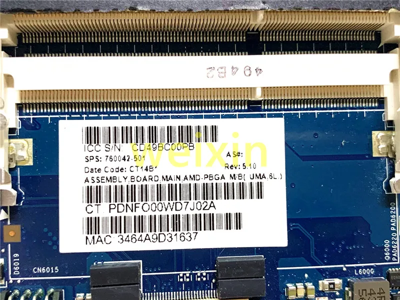 760042-001 760042-501 ENVY M6 материнская плата для HP M6-N010DX M6-N ноутбука протестирована на 100% -