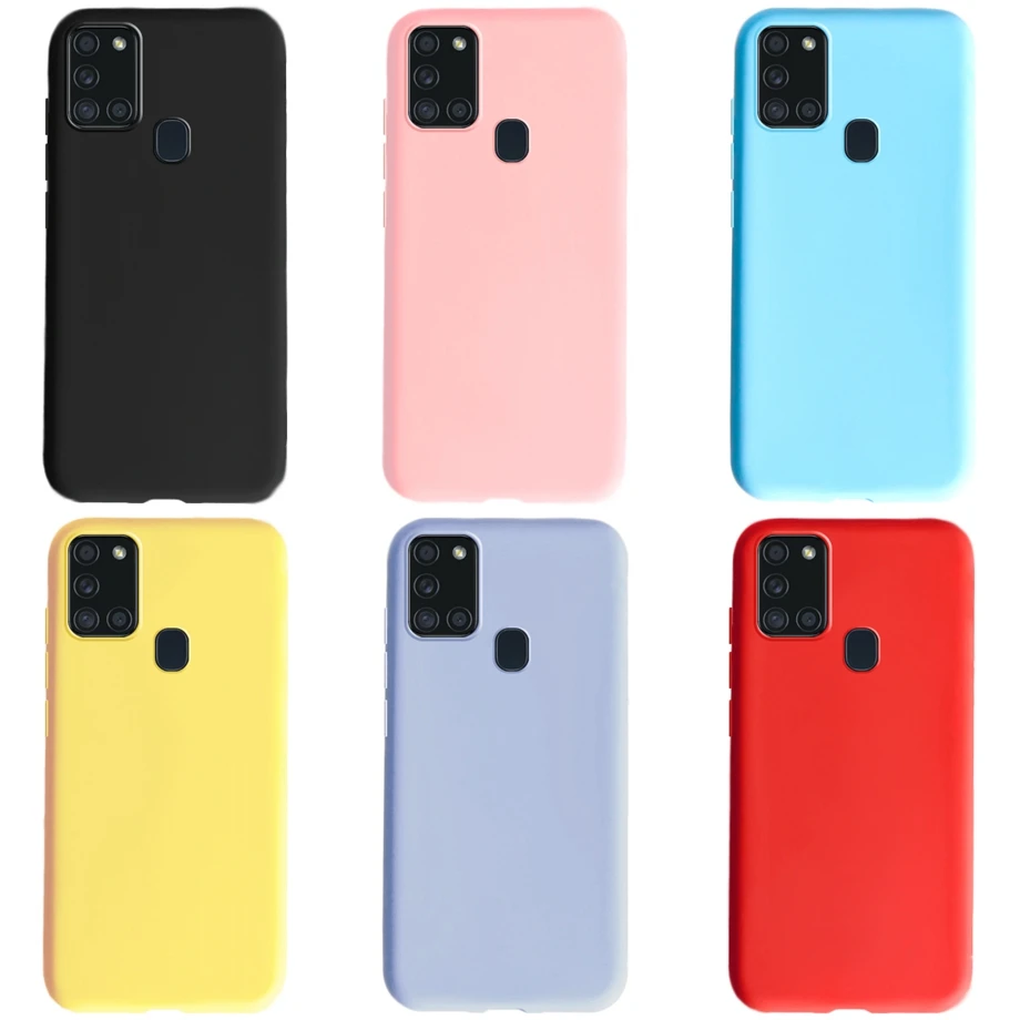 

For Samsung A21S Case for Samsung Galaxy A21S A 21S A21 S Case Silicone TPU Soft Matte Phone Case Back Cover Fundas Coque Bumper