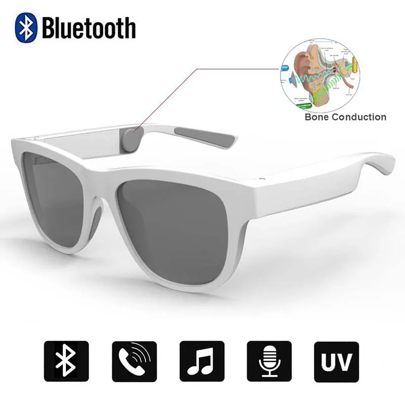 Конвей Bluetooth солнцезащитные очки костной проводимости сенсорный Управление с