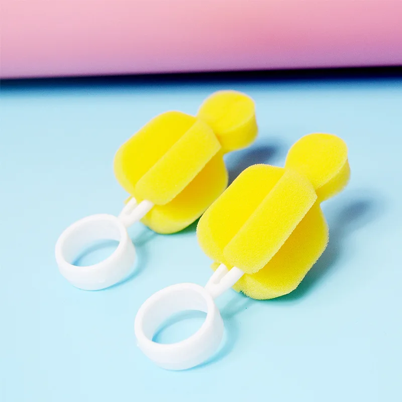 2pcs/pack 360 Degree Rotating Sponge Brushes Baby Dummy Nipple Brush Cleaning Feeding Bottle Brushes Infant Pacifier Cleaner