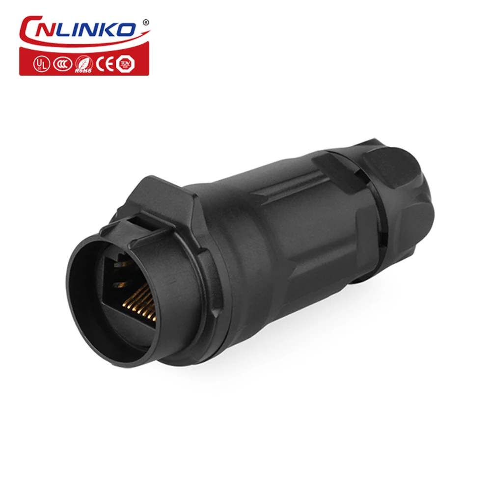 M16 RJ45 Кабельный разъем IP65 водонепроницаемый 8P8C ethernet светодиодный дисплей