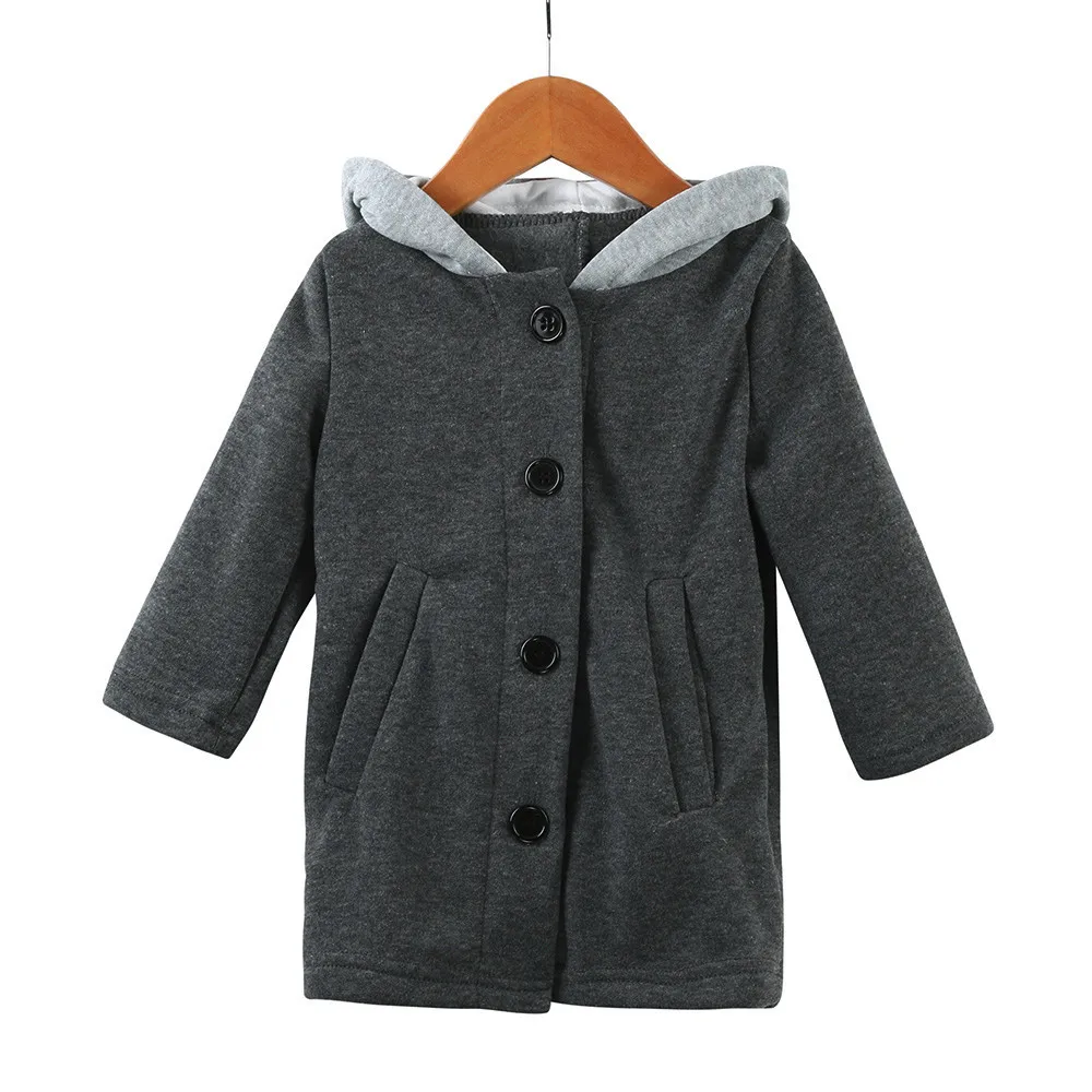 Cute Rabbit Ear Hooded Baby Coat Infant Autumn Winter Jacket Girl Thick Warm Clothes Wearing Coats Outwear | Детская одежда и