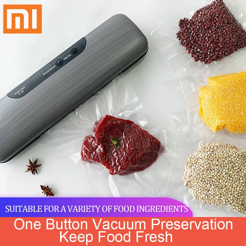 Household Small Packaging Machine Auto Vacuum Sealer Packing Device One Button Smart Food Fresh Sealing Preservation Machine