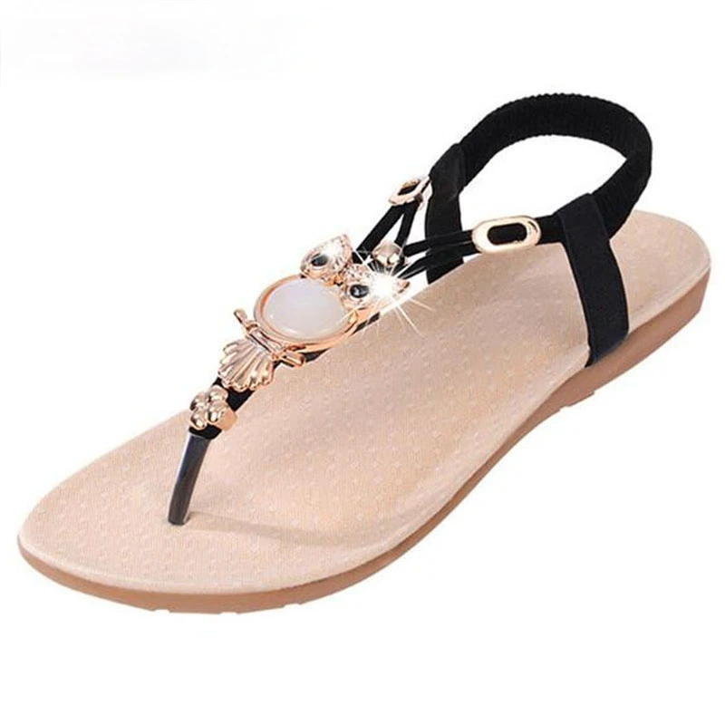 

Free shipping Woman's shoes Sandals the new summer Bohemia toe flat to flat with large size foreign trade sandals female