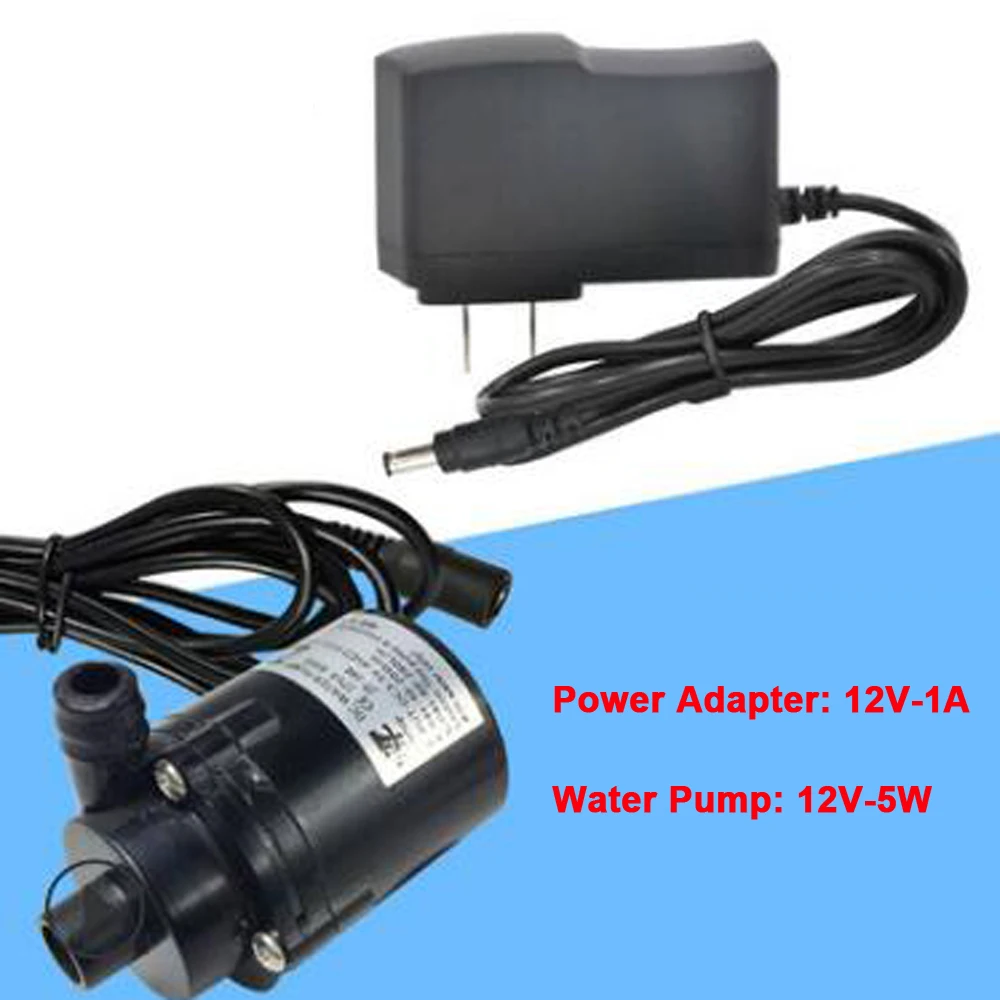 JT-160 DC Mini Brushless Water Amphibious 6V-12V Submersible Pump W/USB-Plug Power Adapter