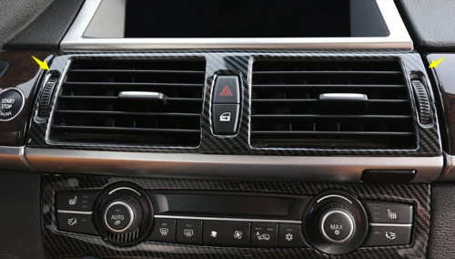 

for BMW X5 E70 2007 - 2013 Carbon Fiber Console Middle Air Vent Frame Cover Trim