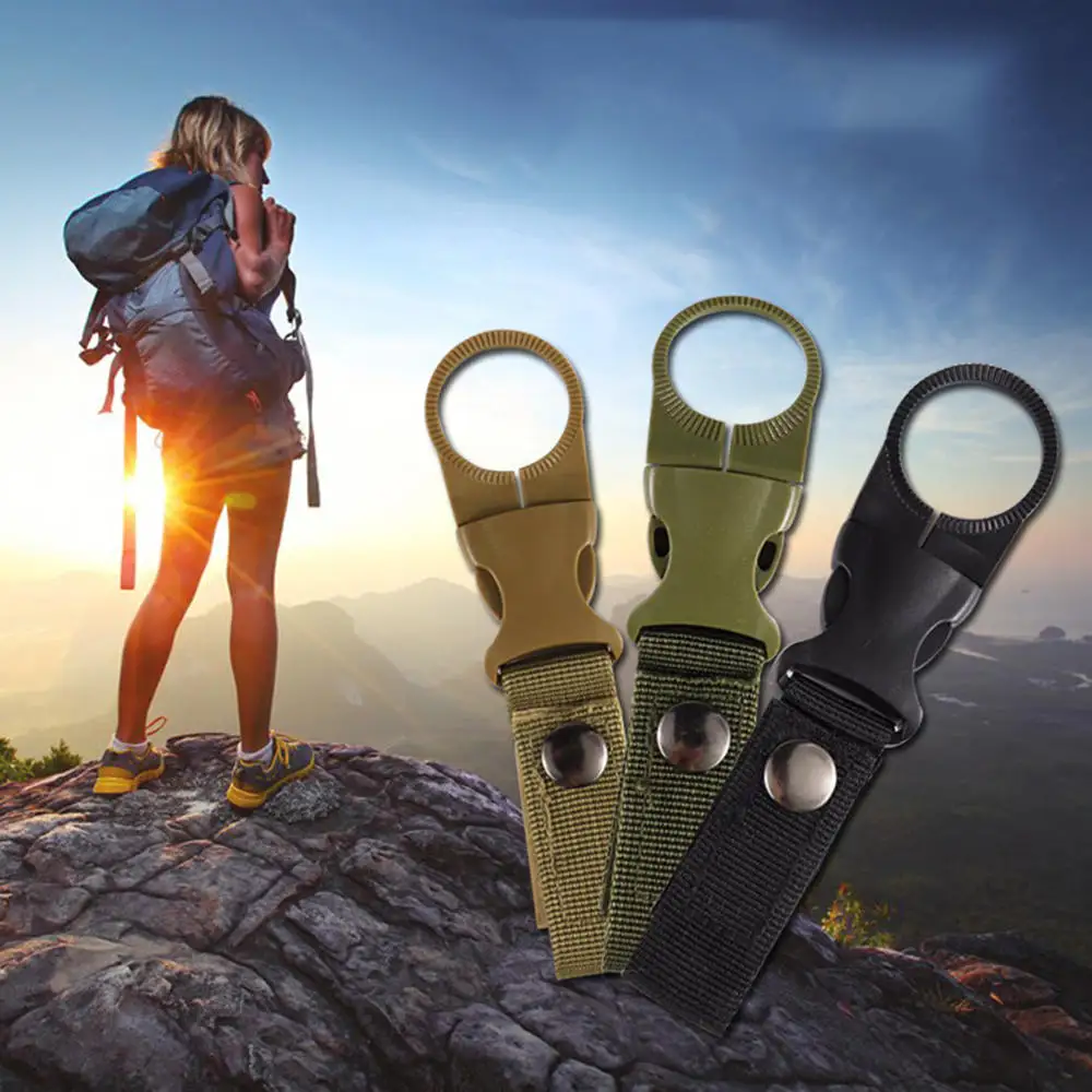 

5x Water Bottle Hook Holder Belt Clip Carabiner Fit For Outdoor Camping Hiking