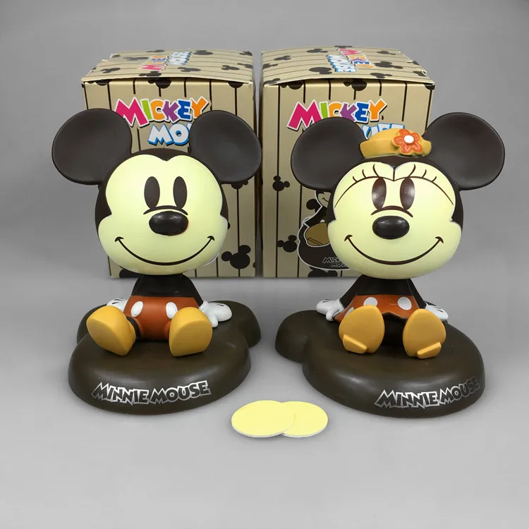 

Mickey Minnie Mouse Toys Bobble Head Winnie The Pooh Pvc Model Shaking Head Doll Car Decor Decoration Toy For Kids Birthday Gift