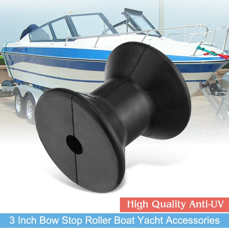 3 Inch Boat Bow Roller Marine Trailer Rubber Keel Roller For