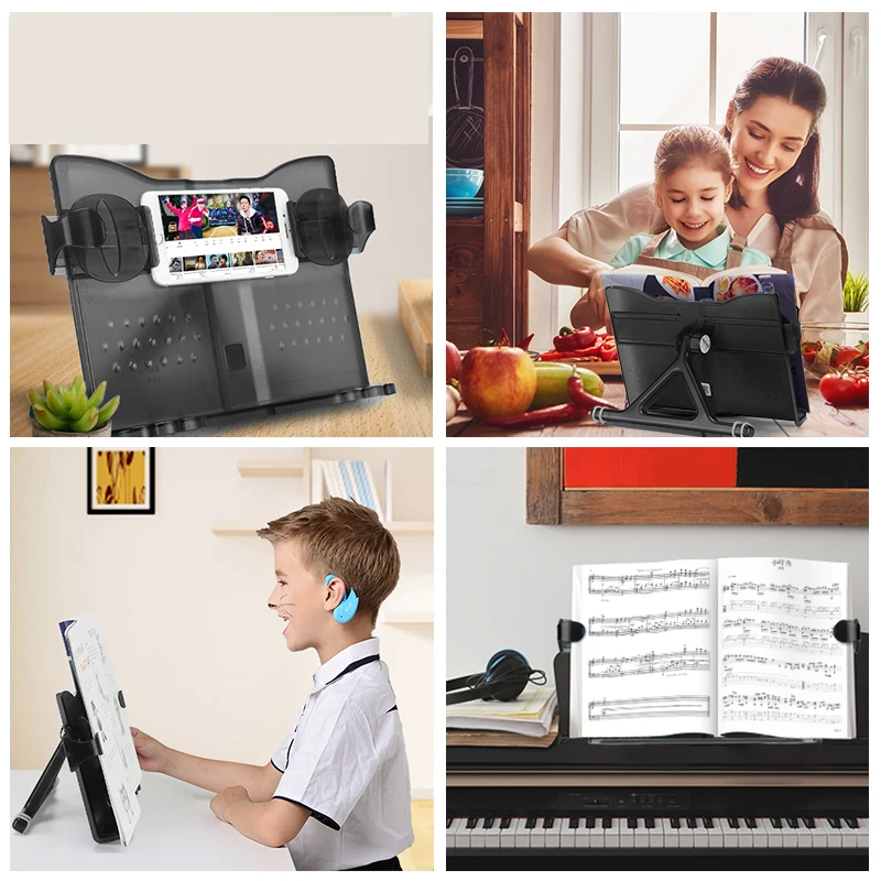 

2019 Hot Book Stand Holder Adjustable Portable Music Reading And Multifunctional Plastic Book Holder For Reading Office Supplies