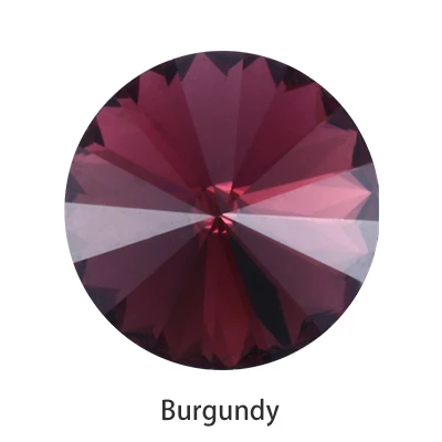 Burgundy 30 шт. Rivoli хрустальные стразы аппликация декоративные камни для рукоделия клей Рождественская одежда Бисер для одежды украшения ювелирных изделий - Цвет: Burgundy