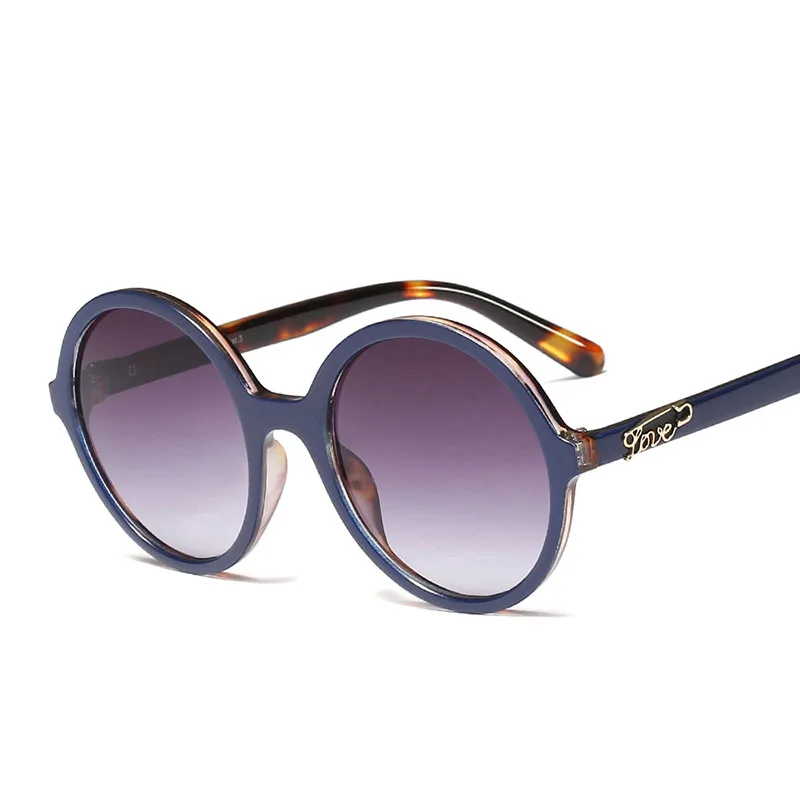 MCLEXN Роскошные негабаритные Круглые Солнцезащитные очки для женщин фирменный