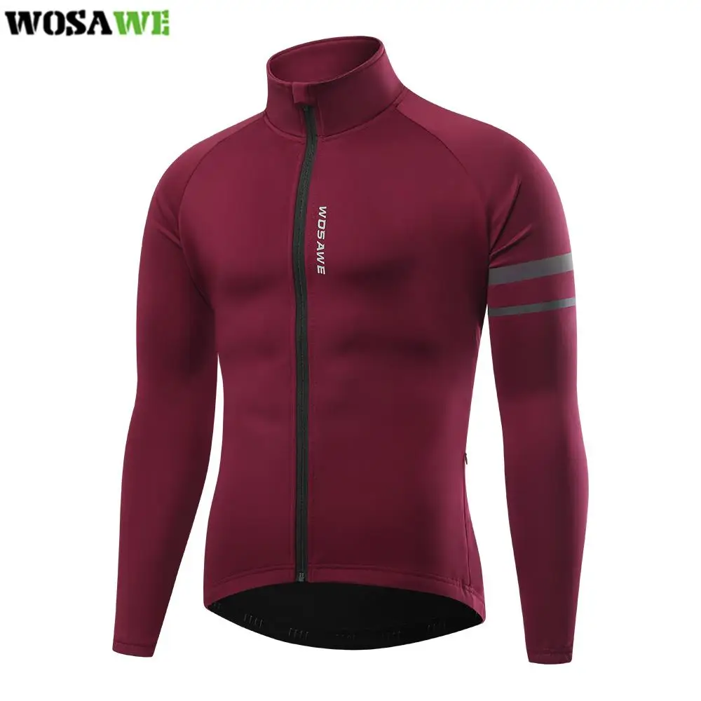 Зимняя велосипедная куртка WOSAWE с цветными светоотражающими полосками Мужская