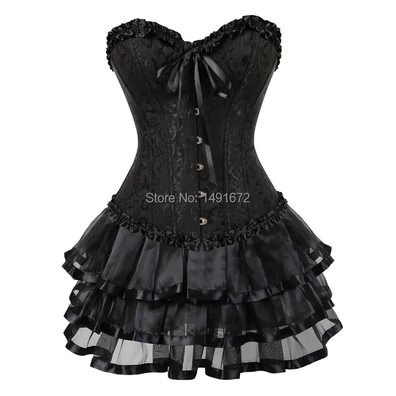 

Baldauren 2021 sexy corsets for women plus size costume burlesque corset and skirt set tutu corselet victorian fashion gowns