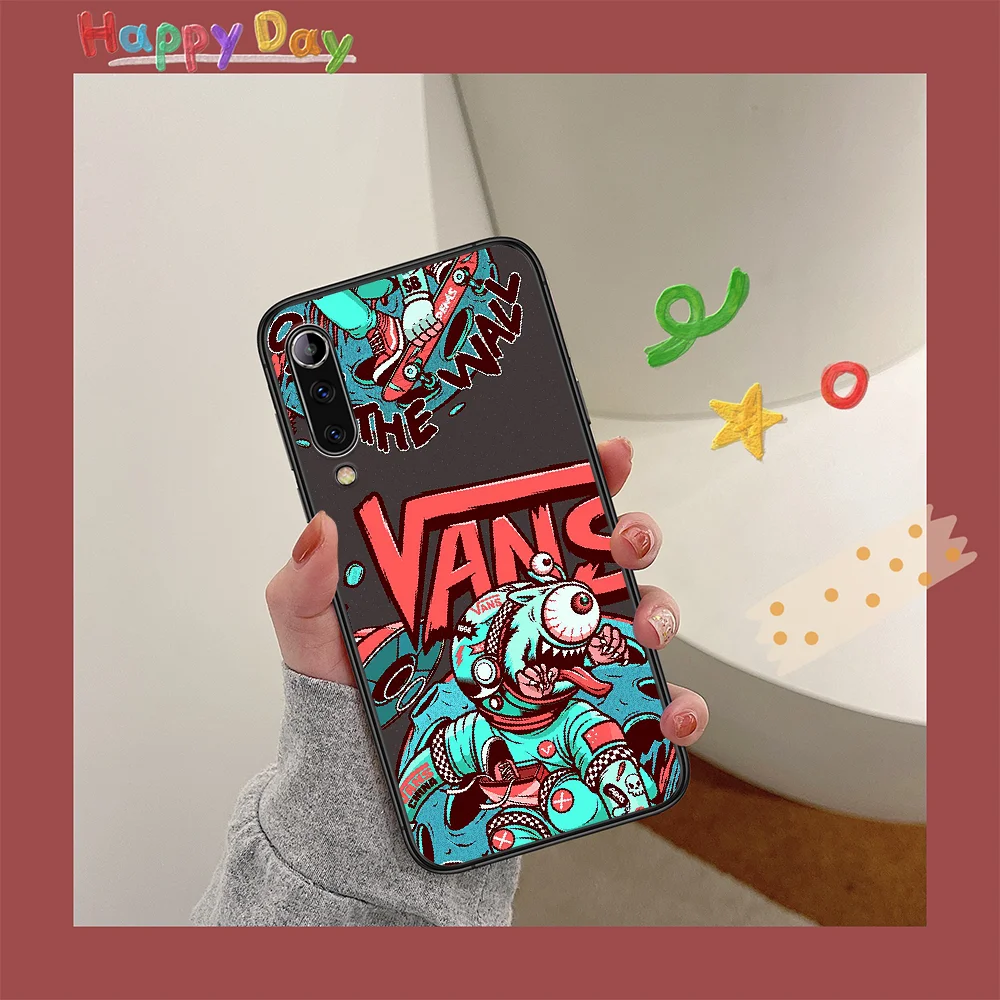 

Skateboard Shoe Brand V-Vanss Phone Case For XIAOMI MI Note 8 9 T 10 Pro Lite SE A2 A3 POCO X M MAX 2 3 black Cover Painting