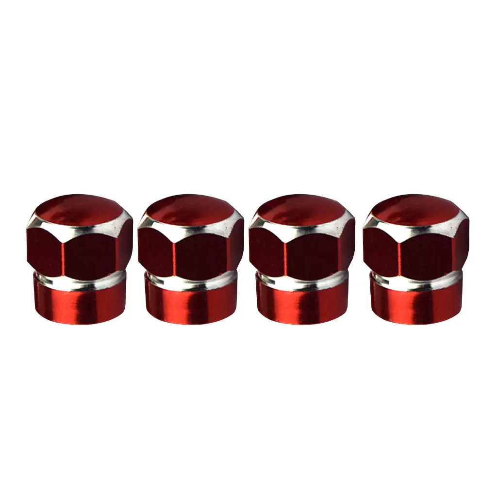 

4 Pieces 10mm ALUMINUM REPLACEMENT HEXAGON WHEEL TIRE RIM VALVE STEM CAPS