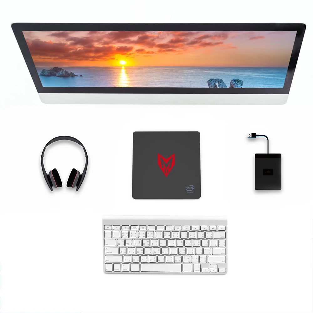MII-V Мини ПК J3355 Win 10 в Apollo Lake J3355 4 Гб 64 Гб MII-V Мини ПК ТВ коробка 2,4G 5,8G wifi BT 4,0 медиаплеер 1000 Мбит/с HD1.4b