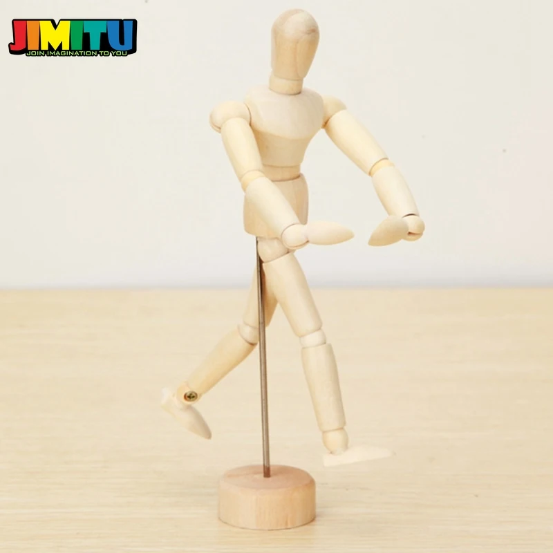 JIMITU деревянная шарнирная кукла 14/20 см тела фигурку модель куклы картина мультфильм головки блока Объединенная модель марионетки