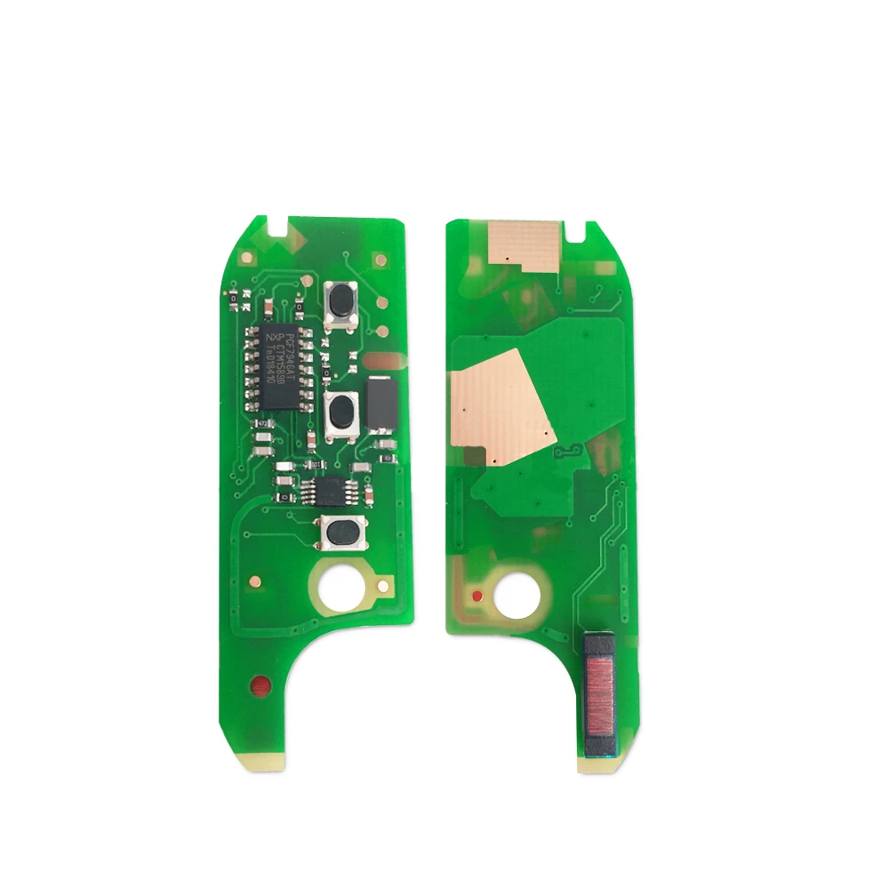RIOOAK 2 кнопки 433 МГц PCF7946 / HITAG 46 чип флип-брелок для автомобильного ключа Fia t 500 500L -