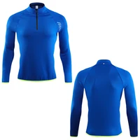 long sleeve sports shirt stand collar men quick dry outdoor sweatshirt spring autumn breathable gym running training t shirts