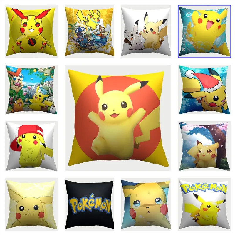 Наволочка в виде покемона Пикачу аниме персонажи комиксов диванная подушка