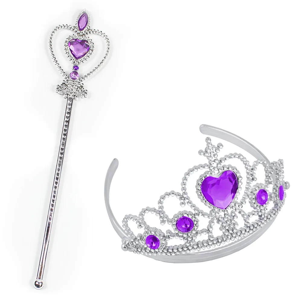 2 шт. диадема с кристаллами для девочек королева принцесса корона Хэллоуин - Фото №1