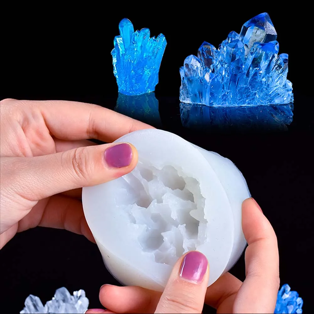 

DIY Epoxy Transparent Silicone Mold Crystal Resin Mould Silicone Ore Spar Crystal Cluster Epoxy Mold For Jewelry Accessories