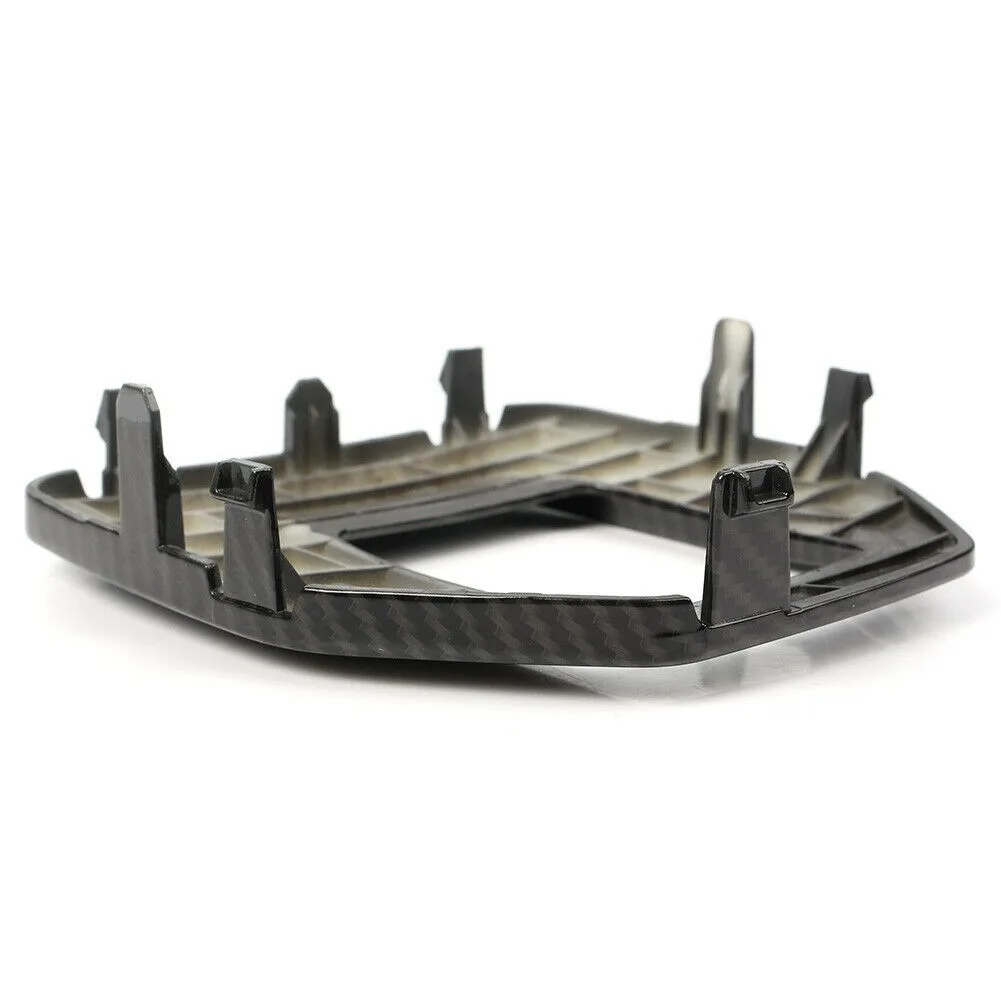 

1pc Gear Shift 2017-2018 Panel Cover Black Car Carbon Fiber For Romeo Giulia Stelvio