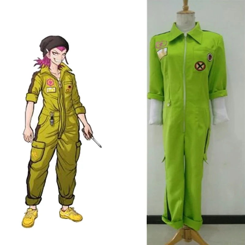 

CostumeBuy аниме Danganronpa V3 Killing Harmony Kazuichi Souda зеленый комбинезон Косплей Костюм Школьная форма костюм на заказ