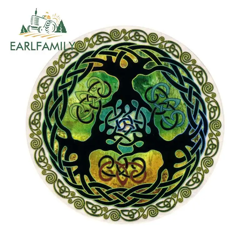 

EARLFAMILY 13 см x 13 см наклейка с изображением дерева мира украшение окна бампера мотоциклетная Автомобильная наклейка водонепроницаемый Графич...