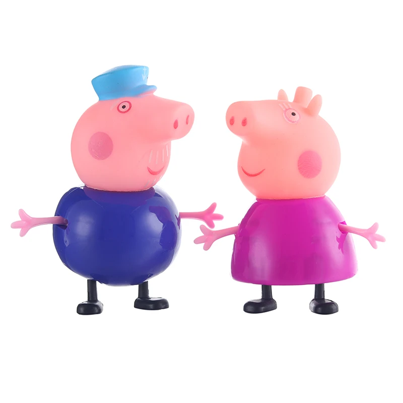 Оригинальные куклы Peppa Pig, Джордж, 25 шт., набор, фигурки из аниме, игрушки из мультфильма, семейные друзья, Свинка Пеппа, вечерние игрушки для детей, подарок на день рождения, Рождество