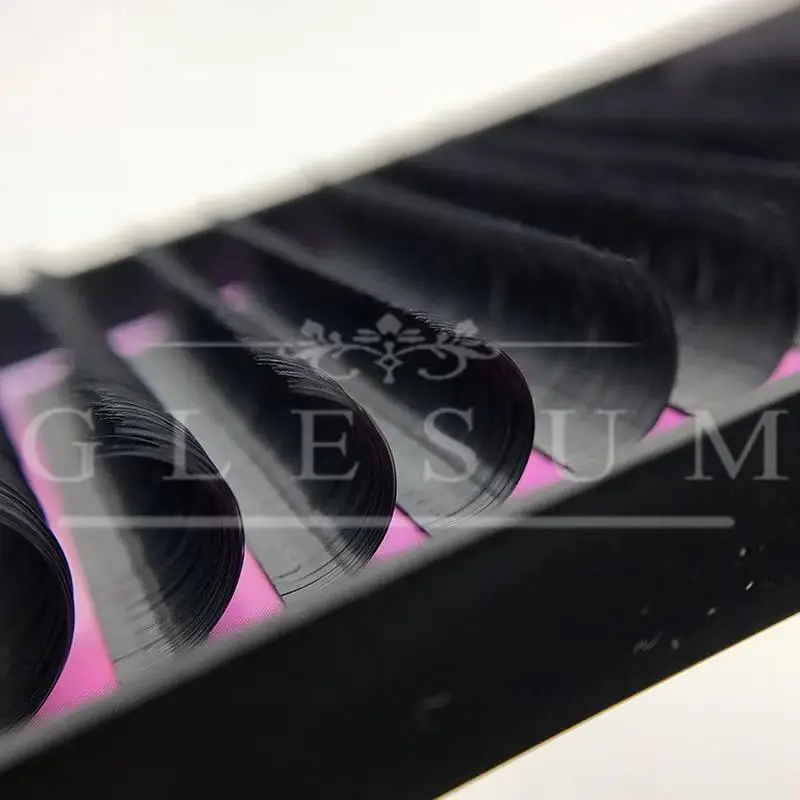 GLESUM 10 Trays Eyelash Extensions Of Blooming Fans Set 0.05 0.07 Mixed Length Mink Eyelashes Volume Russian Lashes |