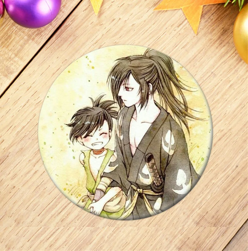 Dororo брошь значок мультяшная аниме-фигурка Hyakkimaru круглый металлический дисплей
