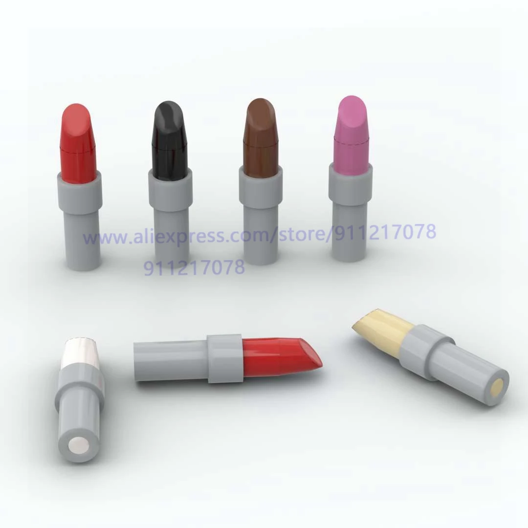 

20pcs Building Block Lipstick for Figures Makeup diy Bricks Toy Assembles Particles Educational Children Birthday Toys