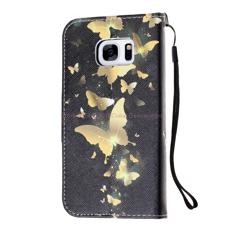 Кожаный чехол для Samsung Galaxy S7 SM G930F G930FD G930U откидной Чехол бумажник с подставкой S 7