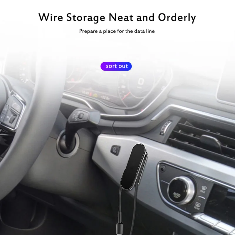 Oppselve Magnetic Car Phone Holder Rotatable Mini Strip Shape Stand For Huawei Metal Strong Magnet GPS Car Mount for iPhone 13