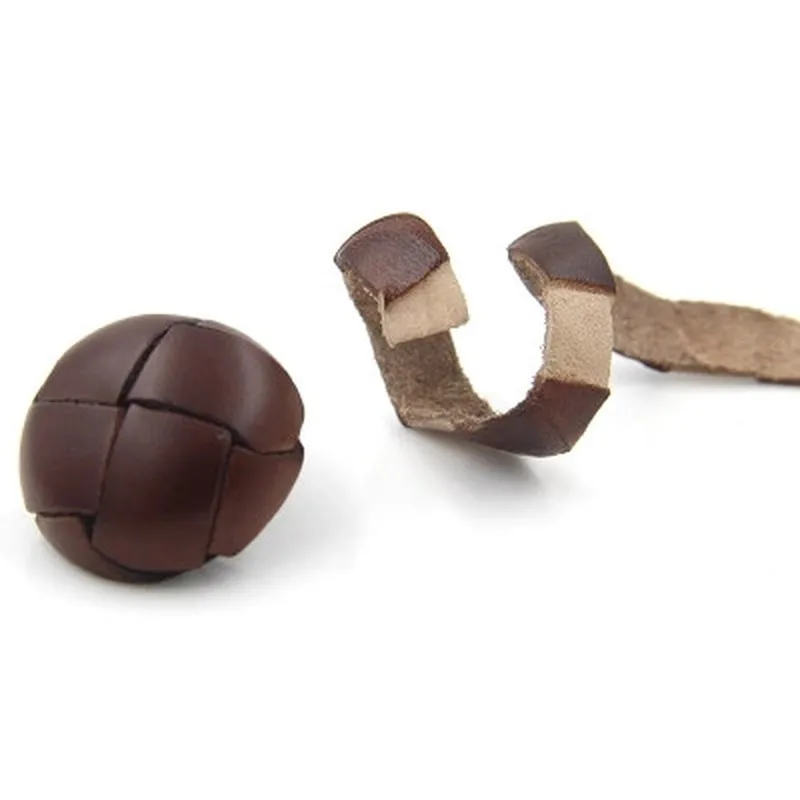 Новые пуговицы из натуральной кожи покрытые тканью для пальто ветровки Швейные