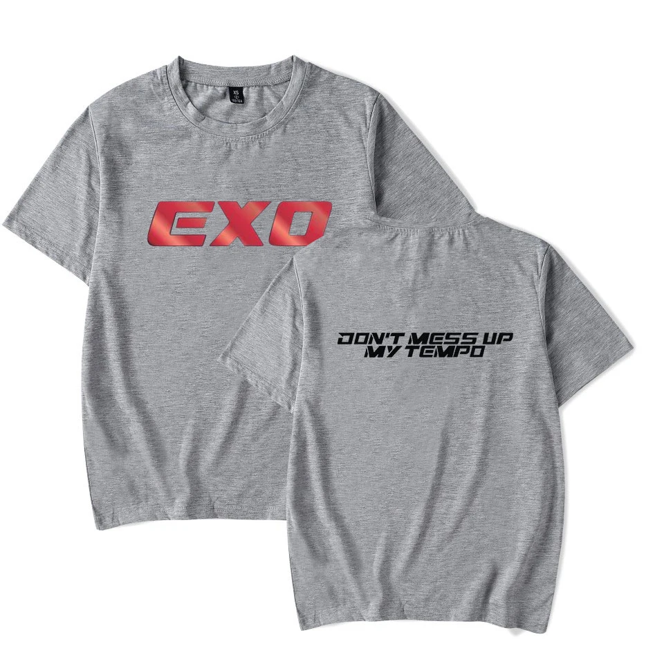 Kpop EXO Kay Sehun Xiumin Baekhyun Terra наклейка Футболка женская футболка Harajuku фанаты Топ летняя