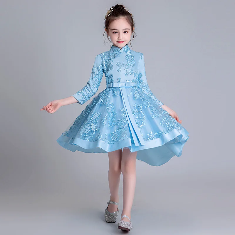 Платье для девочек 2019 г. элегантное рождественское платье принцессы Детские
