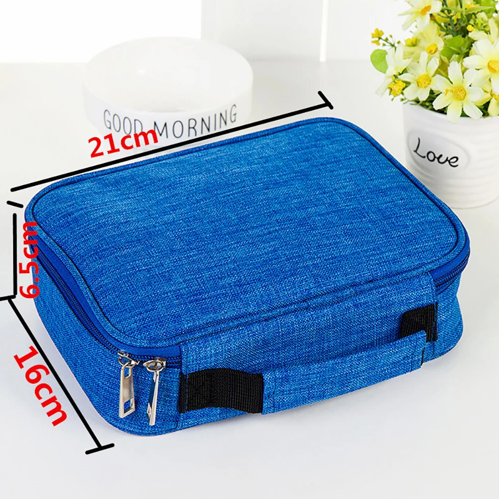 Large Capacity 72 Holes Zipper Pencil Case Closure Pen Bag Polyester Stationery Storage case School Office Supply | Дом и сад