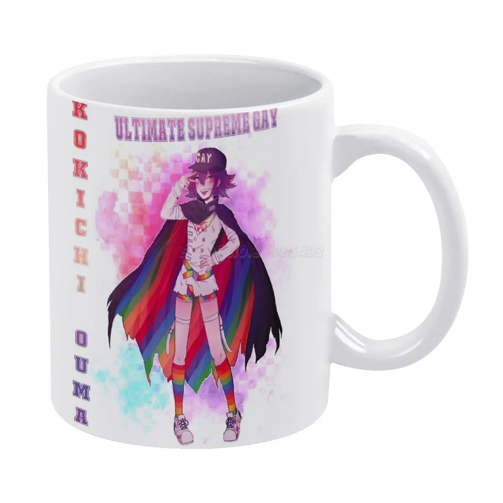 Белая кружка Kokichi Ouma Leader керамическая чайная чашка 11 унций кофейный &quotдрузья&quot