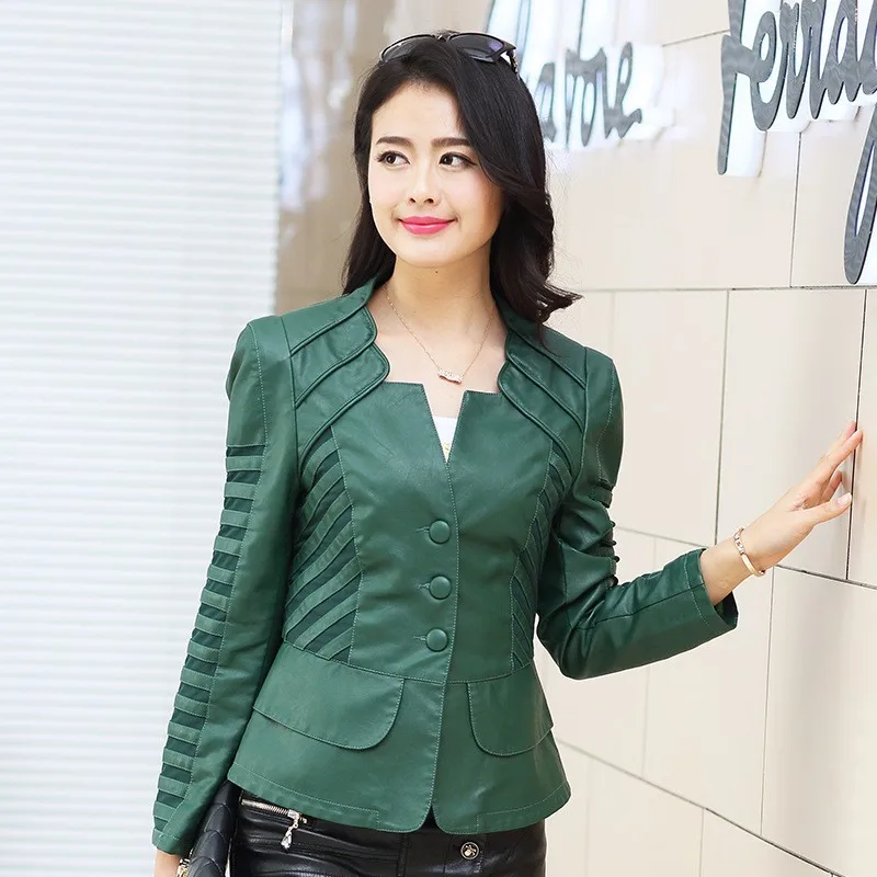 2020 новая Корейская Весенняя осенняя куртка из искусственной кожи женская