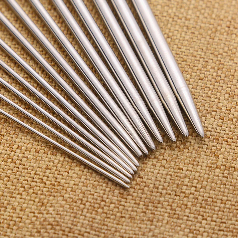 4Pcs/set 25cm Straight Knitting Needles Stainless Steel Crochet Hooks for DIY Sweater Weave Tools Sewing Accessories | Дом и сад