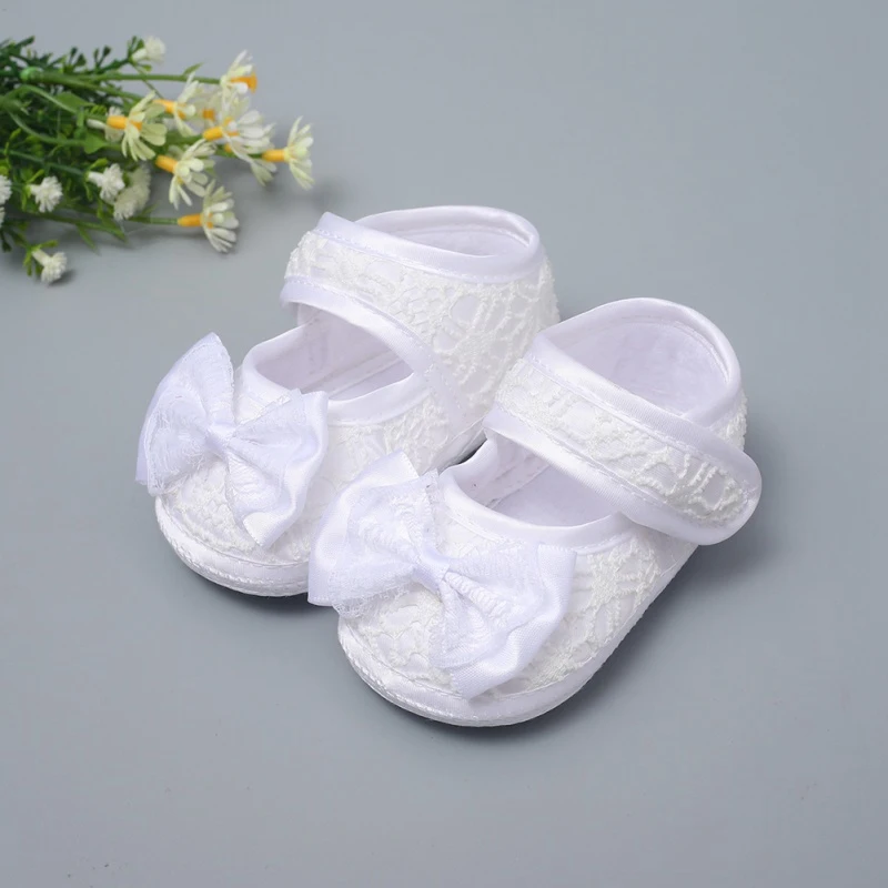 

Baby Girl Shoes Ribbon Bow First Walkers Princess Baby Shoes Lace Rose Flowers Bow Newborn Soft Anti-slip for Infant Girls12