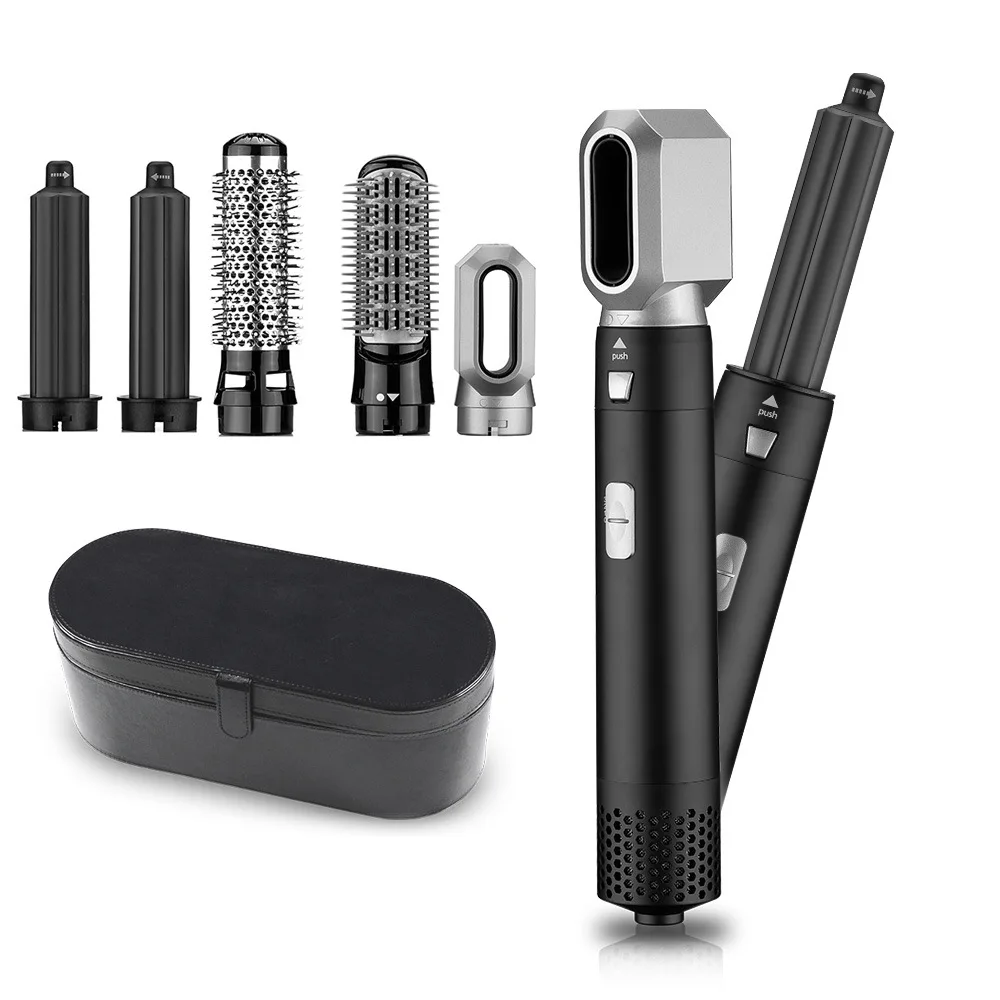 

Professional Hot Air Brush Set Multifunctional Portable Hair Straightener Auto Curler Blow Dryer Comb Fluffy Hair Style Hair