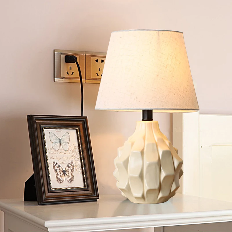 Американская Настольная лампа для спальни гостиной прикроватной тумбочке отеля