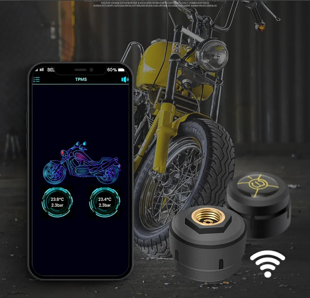 

5,0 Датчик давления в шинах 2 TPMS внешний комплект для мотоцикла телефона APP водонепроницаемый