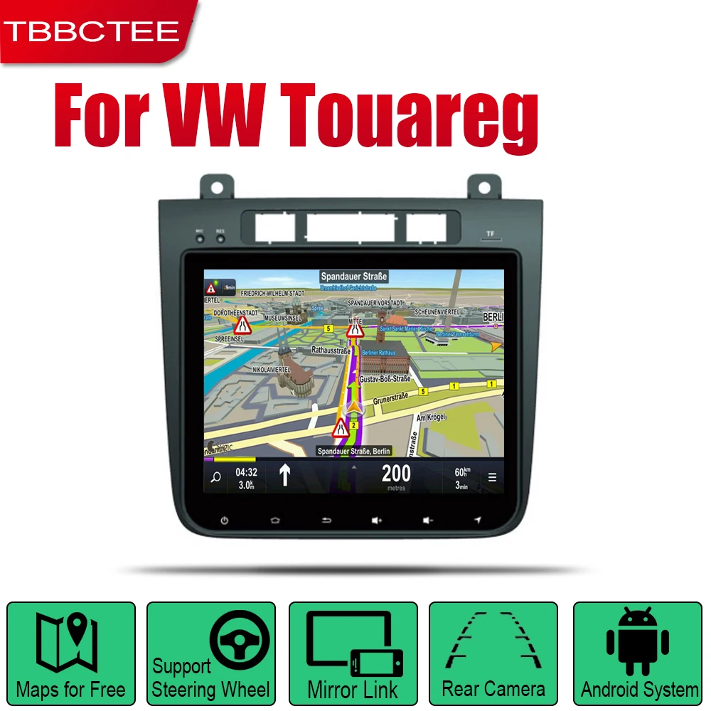 Автомагнитола TBBCTEE с GPS навигацией для Volkswagen VW Touareg 2010 ~ 2018 мультимедийная система