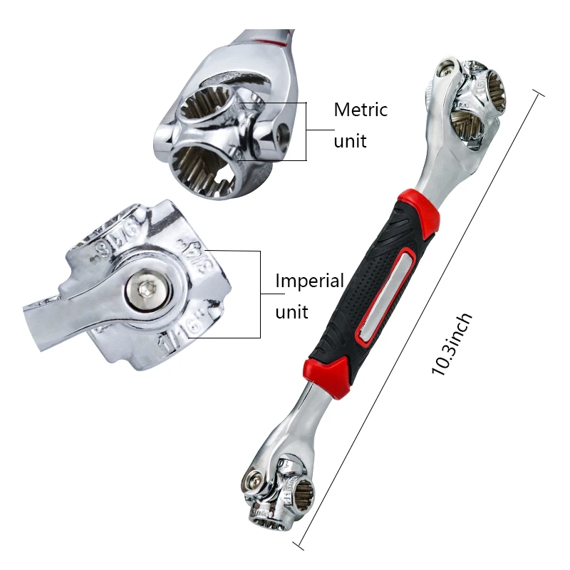 Торцевой ключ универсальный ручной инструмент 48 в 1 с раздвижными болтами и