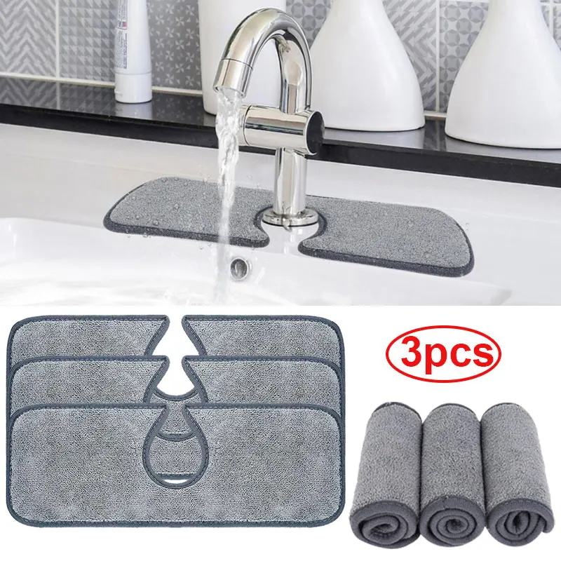 3 шт. абсорбирующие коврики из микрофибры для кухонного смесителя | Дом и сад